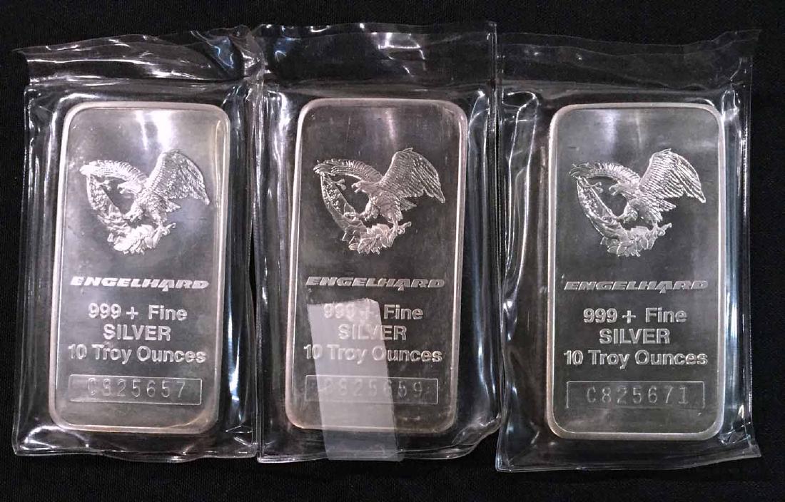 (3) 10 oz. Engelhard Silver Bars (1 of 2)