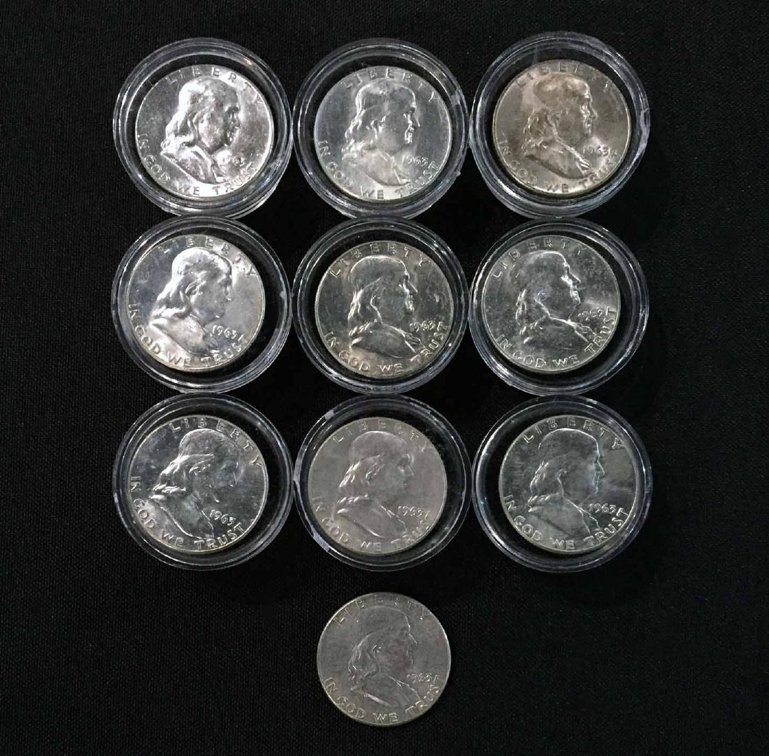 (10) Franklin Half Dollar Silver Coins (1 of 1)