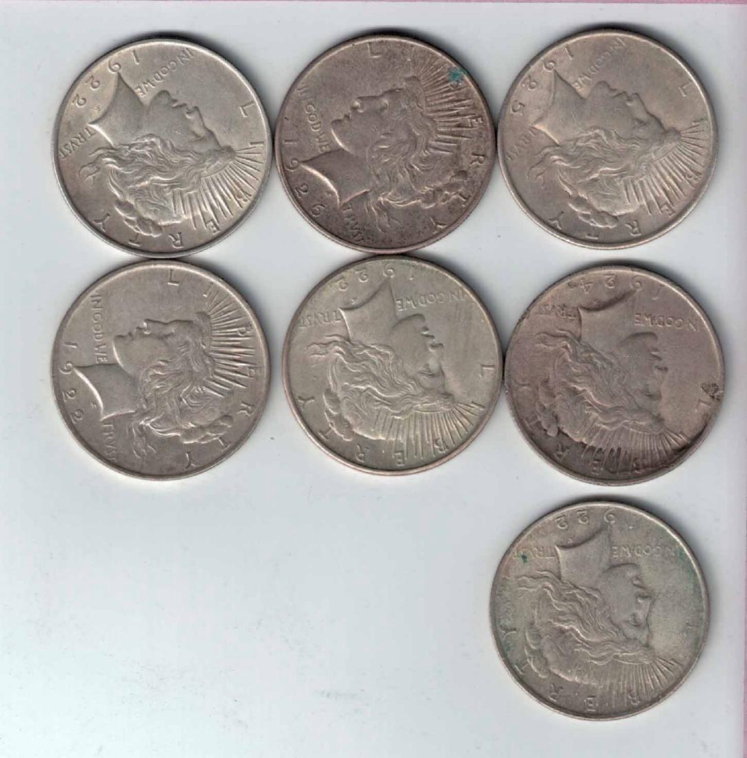 (7) Silver Peace Dollars (1 of 2)