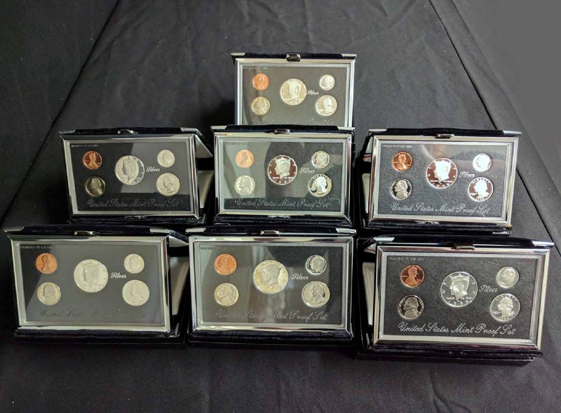 (7) US Mint Premiere Silver Proof Sets 1993 - 1998 (1 of 1)