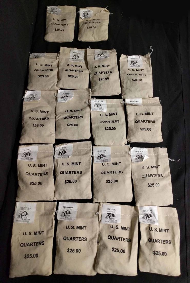 (18) $25 Sealed US Mint Bags of State Quarters (1 of 1)