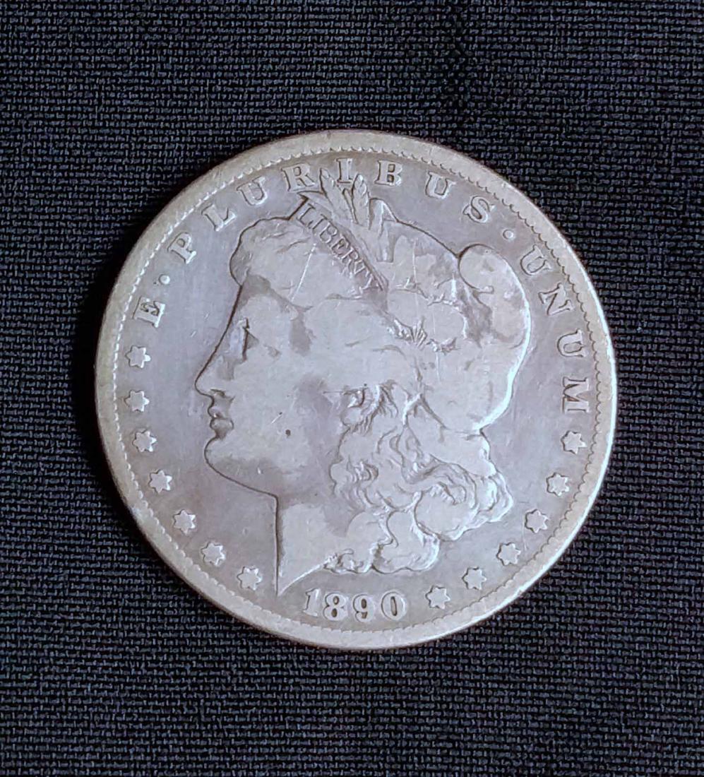 1890 Carson City Mint Morgan Silver Dollar (1 of 2)