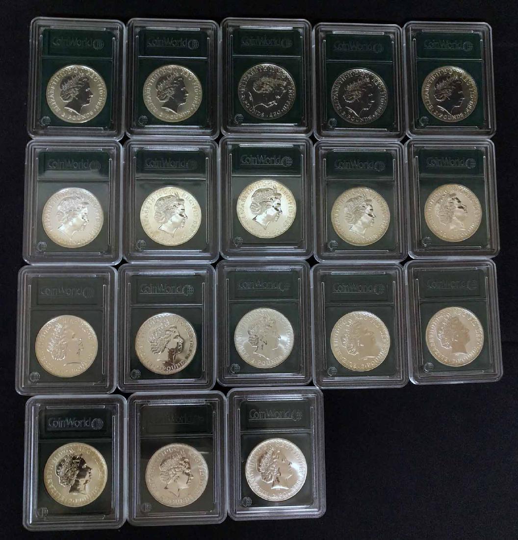 (18) British 2 Pound Uncirculated Silver Coins (1 of 1)