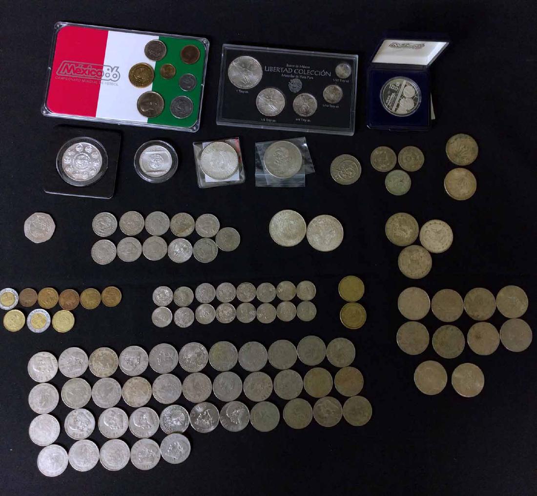 Mexican Silver Coins, Proof Coin and Current Currency (1 of 1)