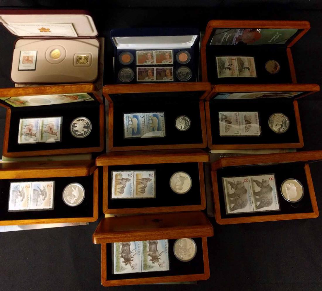 (10) Canadian Limited Edition Proof Coin Stamp Sets (1 of 5)