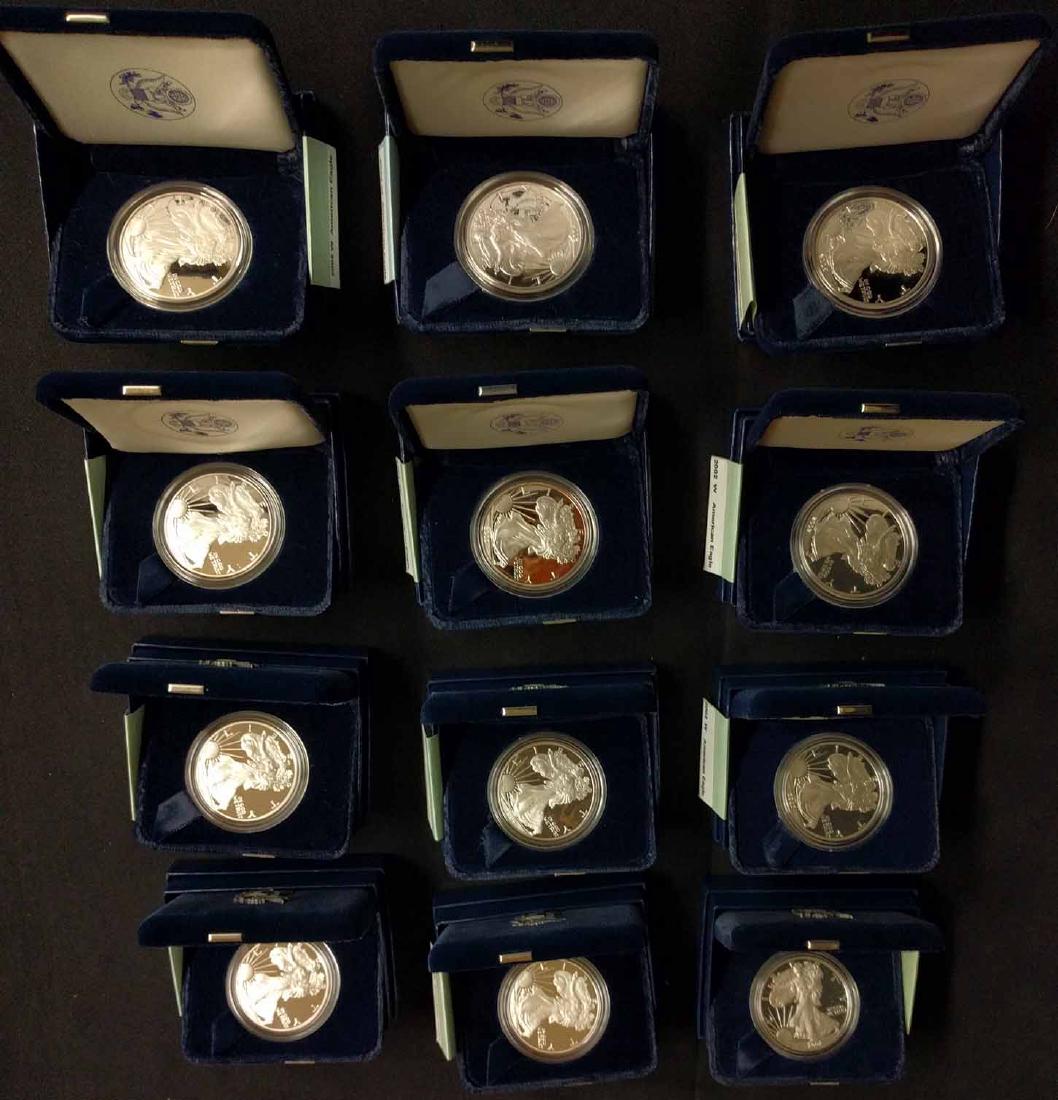 (12) American Eagle Silver Proof Coins (1 of 1)