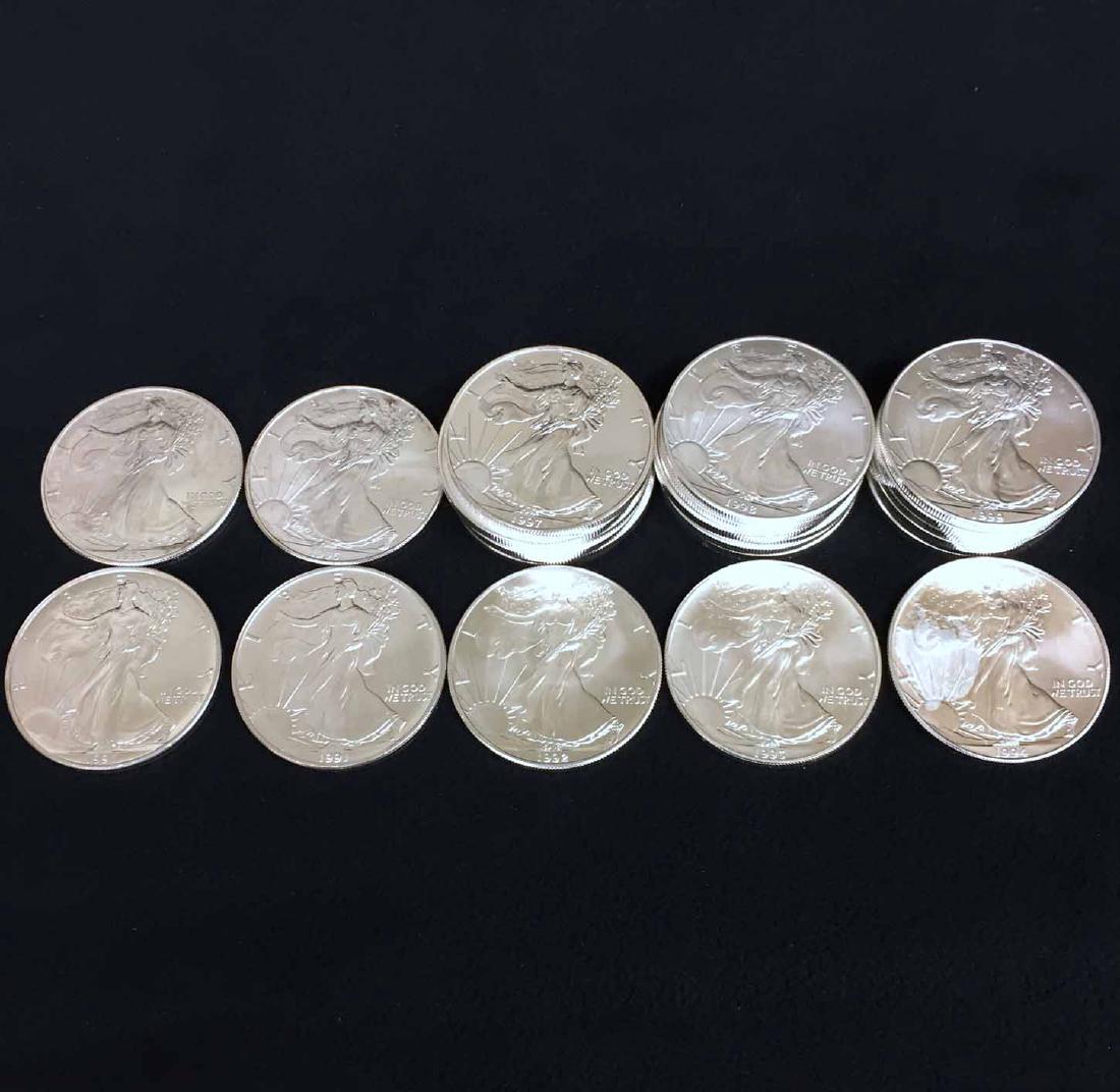 (25) Brilliant Uncirculated Silver Eagle Dollars (1 of 2)
