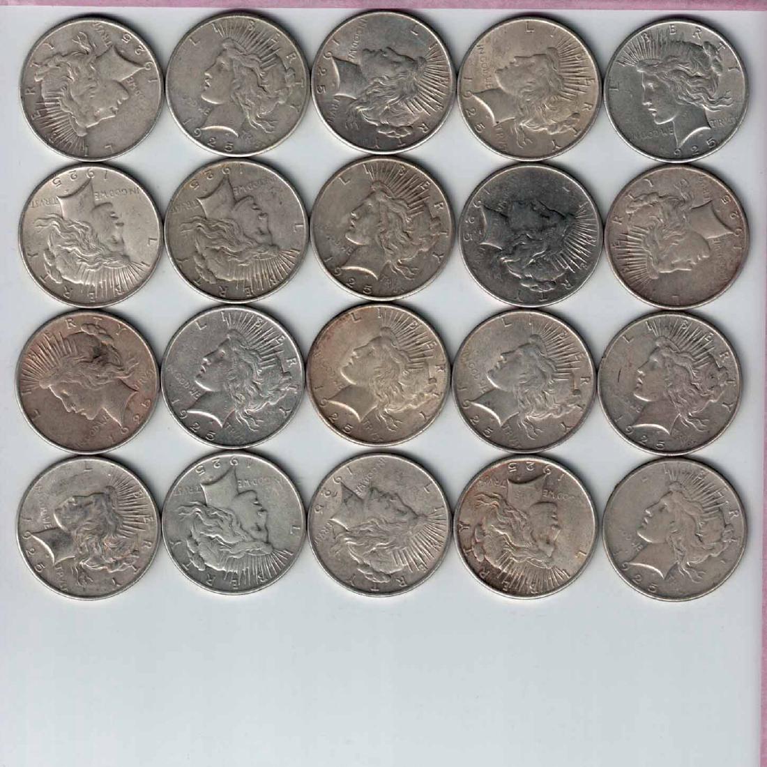 (20) 1925 Peace Type Silver Dollars (1 of 1)