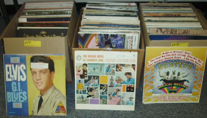Record Collection: Approx. (200) Including: Beatles, Elvis, Beach Boys and etc.
