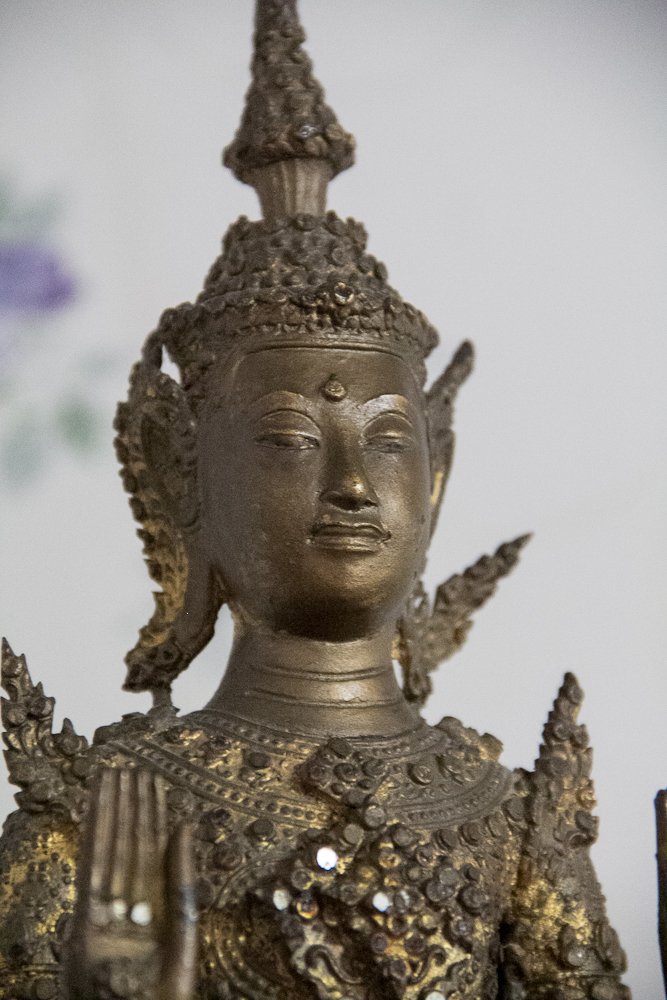Southeast Asian Bronze Standing Buddha - 4