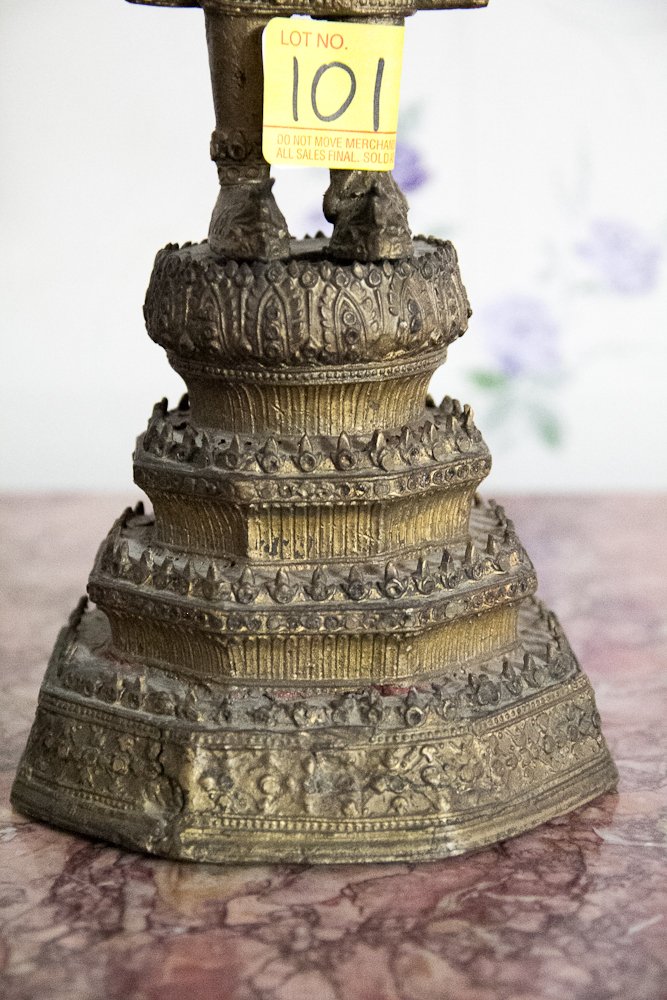 Southeast Asian Bronze Standing Buddha - 5