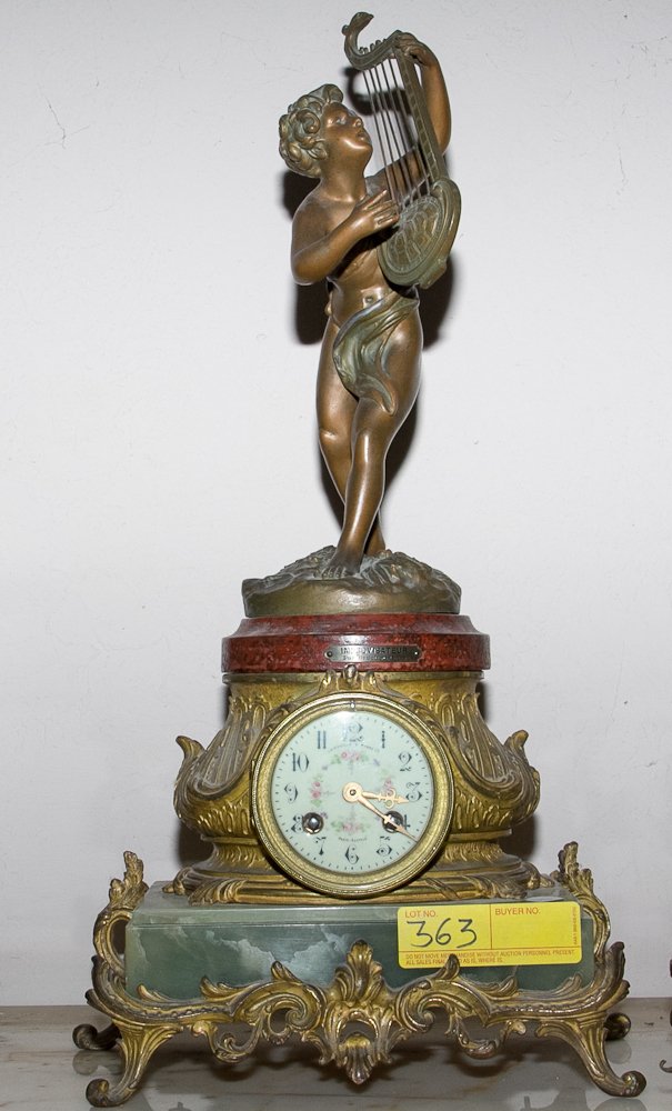 French Figural Clock After Bruchon