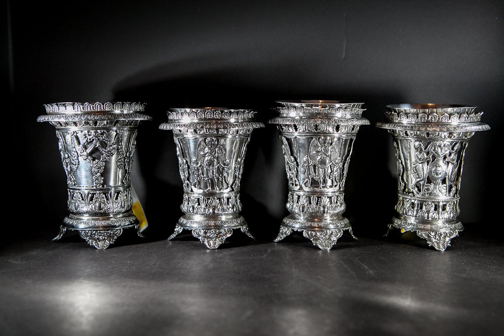 Greek Sterling Silver Cups