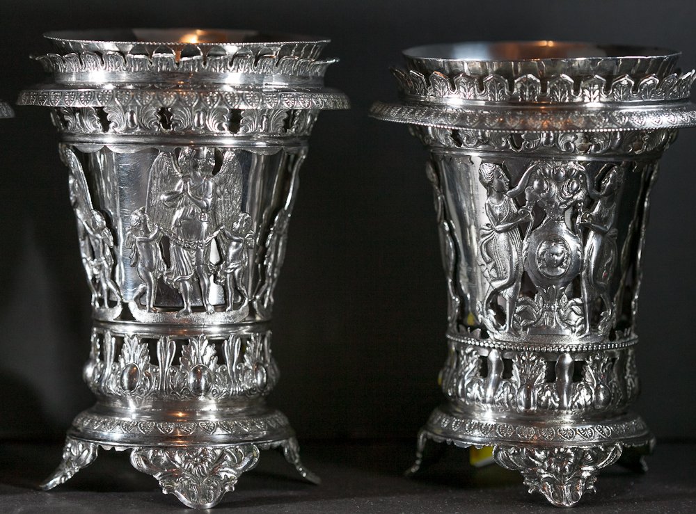 Greek Sterling Silver Cups - 6