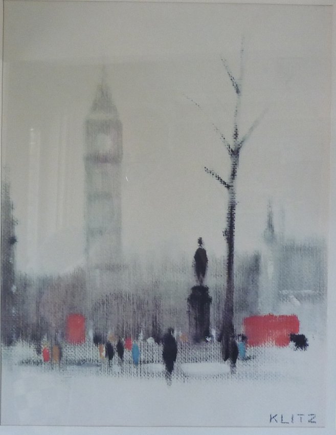 (2) Anthony Klitz (Irish, 1917-2000) Lithographs: (2) Image size: 17" x 14". Subject: English city scene. Signed lower right hand corner: Klitz. Professionally framed and matted.