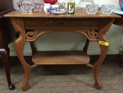 1900's Quarter Sawn Oak Desk (1 of 2)