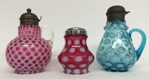 Impressive 19th Century Coin Dot Syrup Pitchers and (1 of 3)