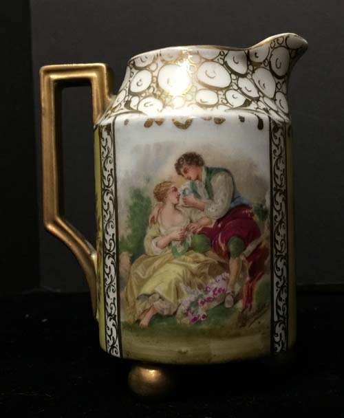 Hand Painted Dresden Pitcher Artist Signed (1 of 7)
