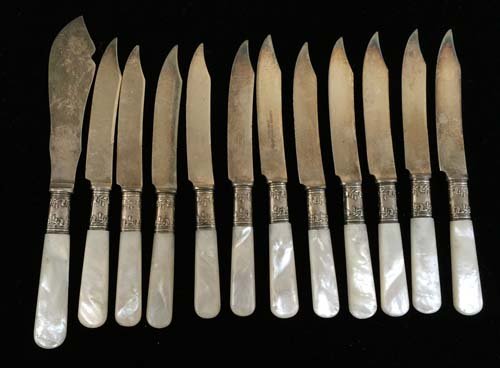 Mother of Pearl and Sterling Fruit Knives (1 of 2)
