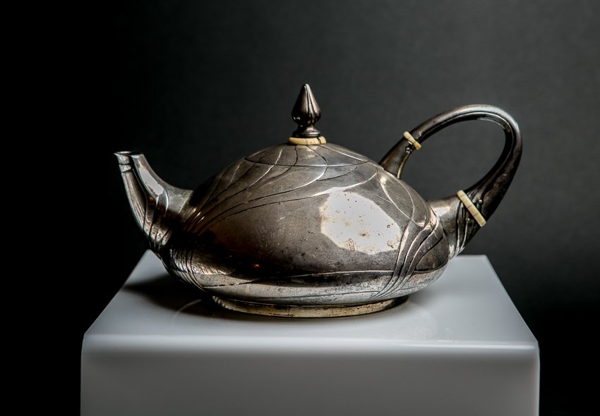LAZARUS POSEN Art Nouveau Sterling Silver Teapot (1 of 7)