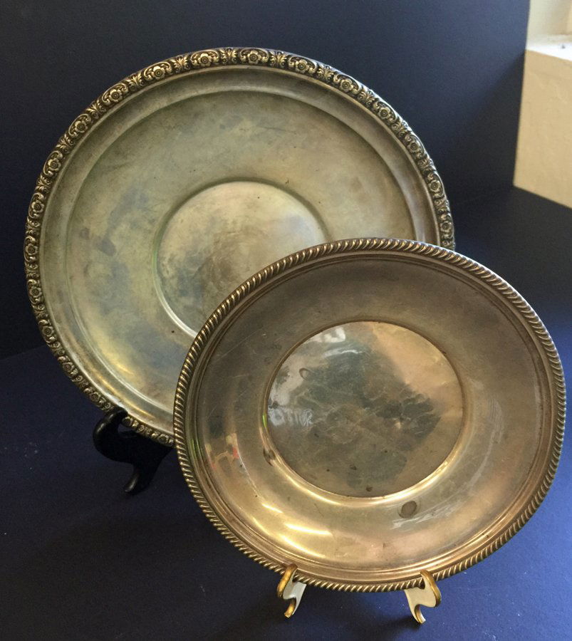 (2) Sterling Silver Salvers (1 of 4)