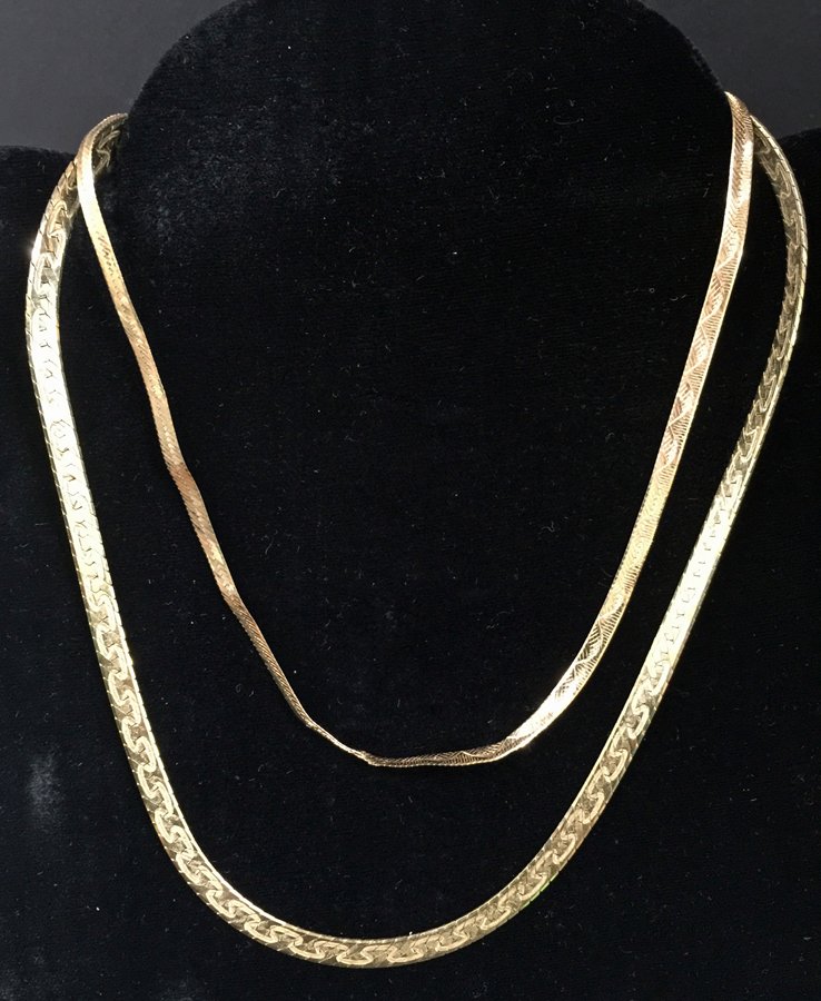 (2) 14K Gold Necklaces (1 of 2)