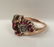 Art Deco Ladies 14K Diamond and Ruby Ring - 2