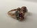 Art Deco Ladies 14K Diamond and Ruby Ring - 4