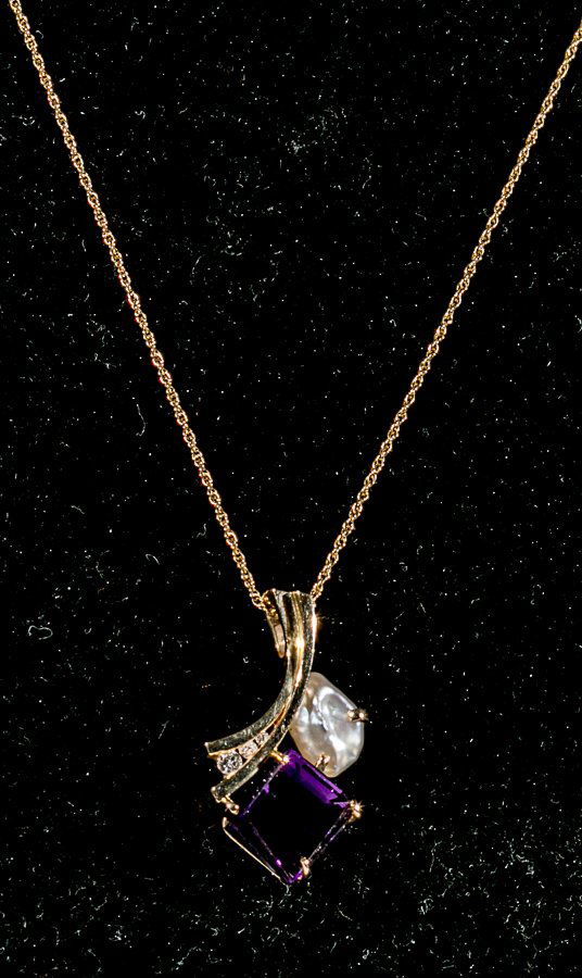 Amethyst and Pearl Necklace (1 of 8)
