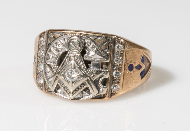 Men's Masonic Diamond Ring (1 of 6)