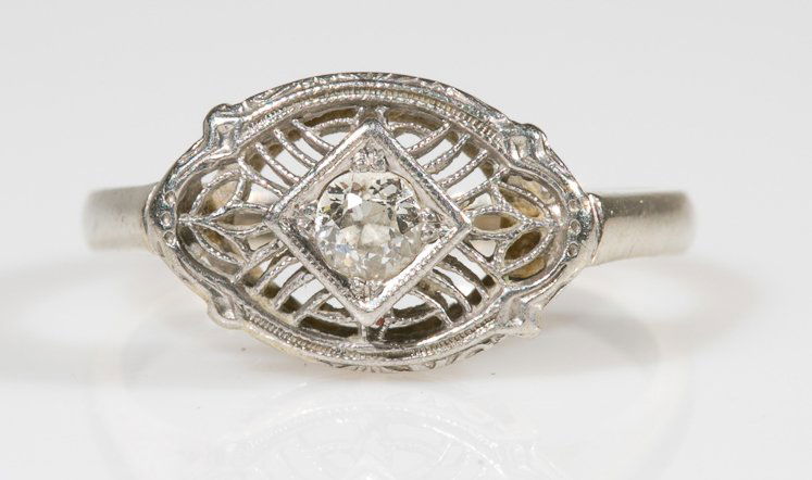 Art Deco Circa 1920 Diamond Ring (1 of 5)