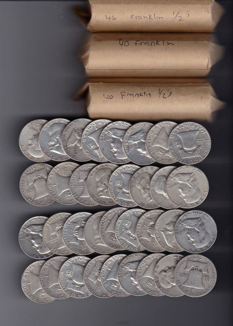 (156) Franklin Silver Half Dollars (1 of 1)