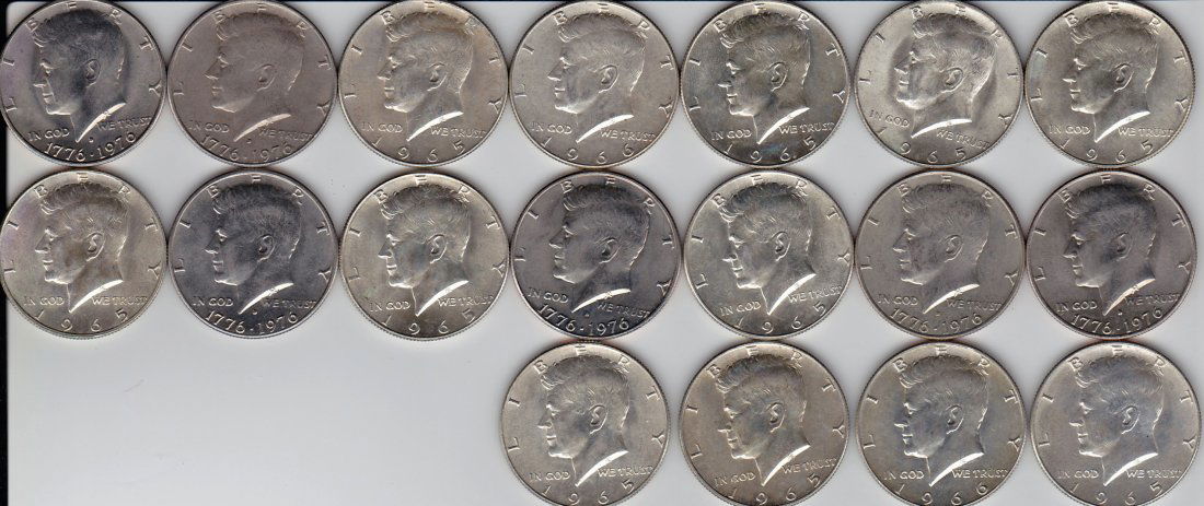 (18) Kennedy Silver Clad Half Dollars (1 of 1)