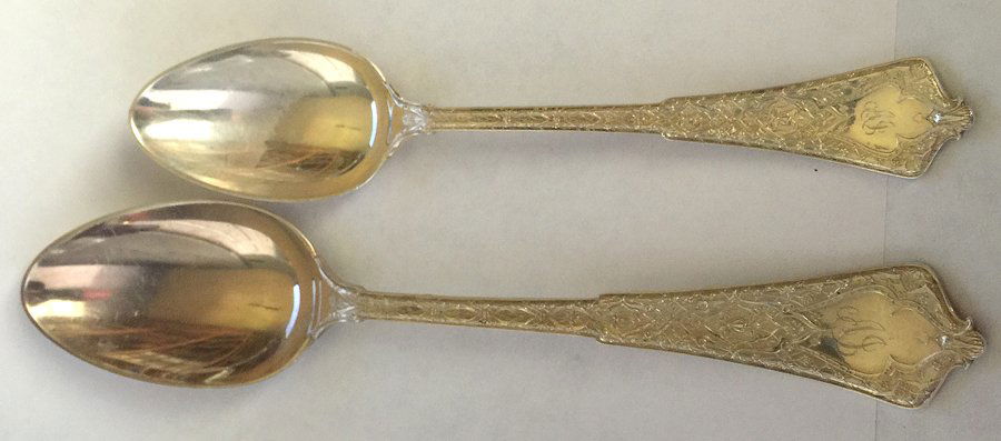 17 pcs. Tiffany Sterling Silver Flatware. 1872, Persian (1 of 4)