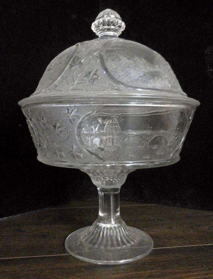 Impressive Pressed Glass Compote (1 of 5)