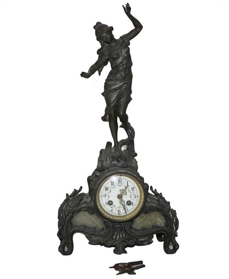19th Century French Bronze Clock (1 of 2)