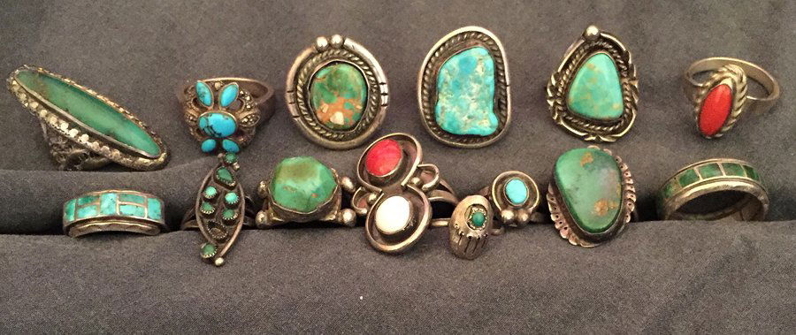 (14) Native American Sterling Silver Rings (1 of 1)