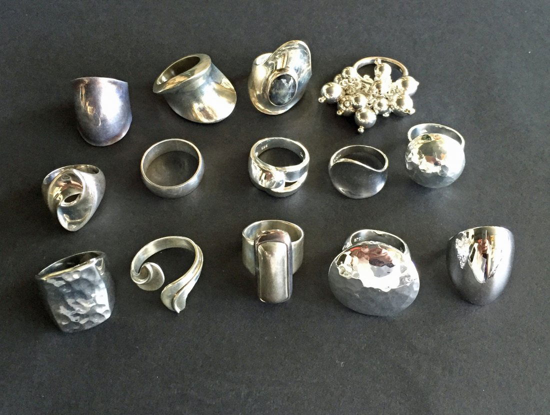 (14) Modern Sterling Silver Rings (1 of 1)