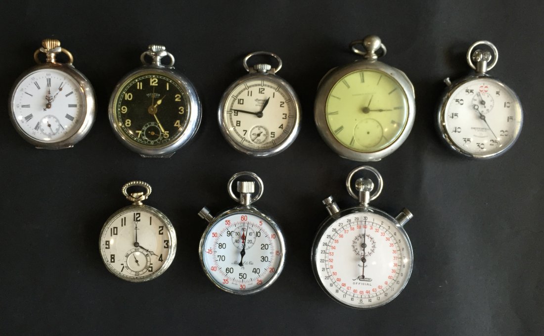(8) Open Face Pocket Watches (1 of 1)