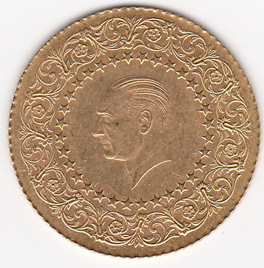 Turkish 100 Piastres / Krush MDL, Gold Coin (1 of 2)