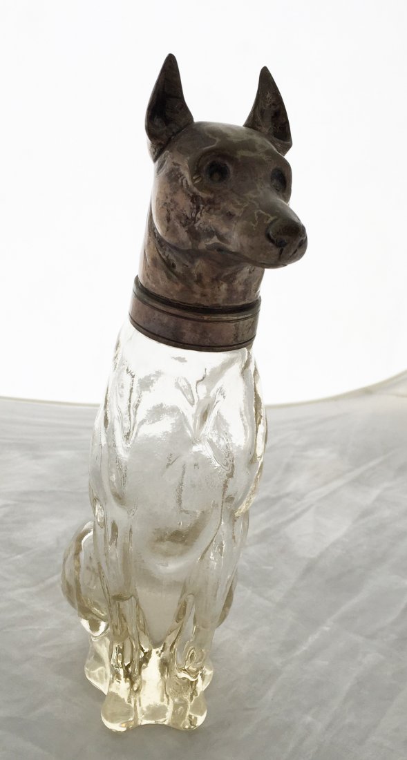Rare Austrian Figural Dog Decanter (1 of 3)
