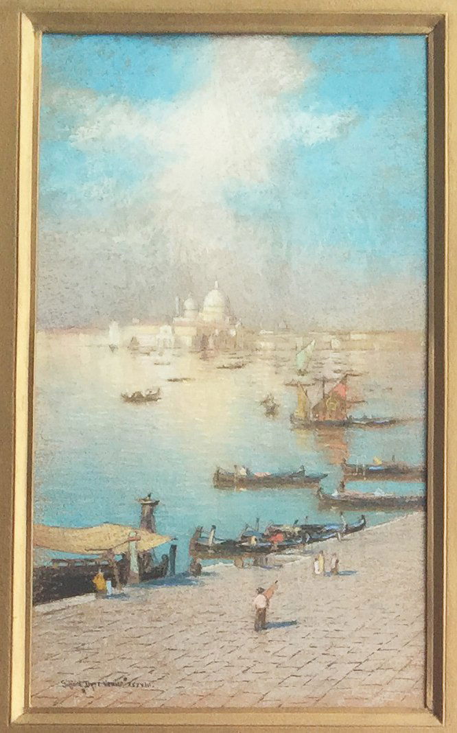 Charles Gifford Dyer, Venice Pastel Painting (1 of 4)