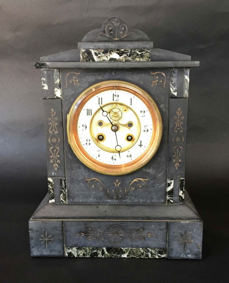 19th Century French Marble Mantel Clock (1 of 4)