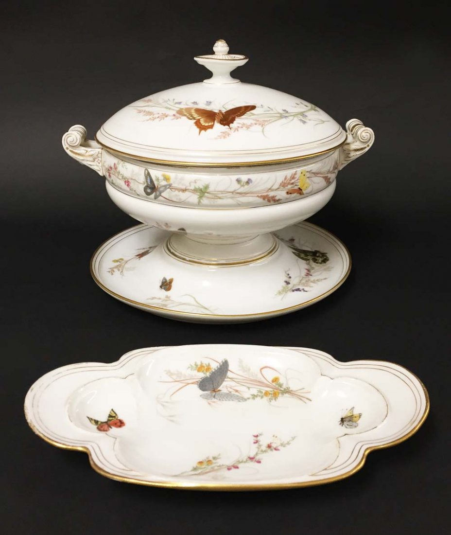 French Hand Painted Porcelain Tureen (1 of 2)