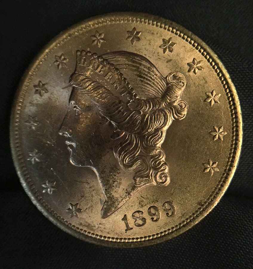 $20 Liberty Head Type 1899 Gold Coin (1 of 2)