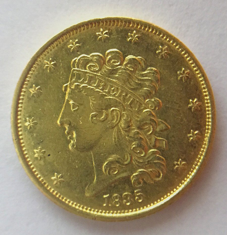 1835 $5 Classic Head Gold Coin (1 of 2)