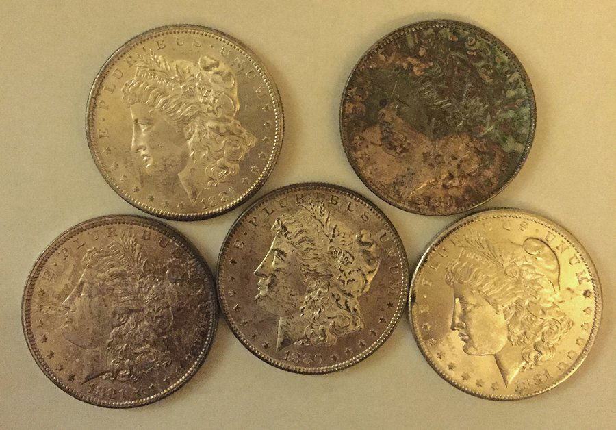 (5) Morgan Silver Dollars (1 of 2)