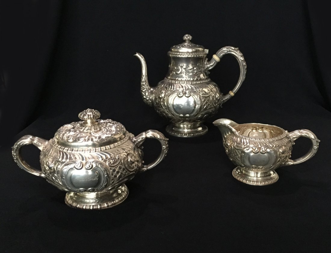(3pc) Gorham Sterling Tea Set (1 of 4)