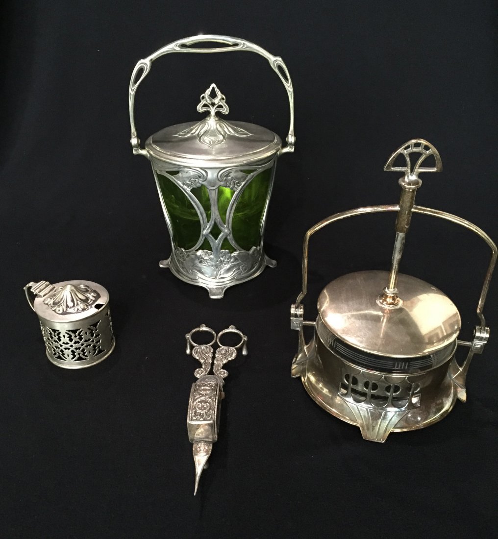 (4) Art Nouveau and Art Deco Silver Plated Ice Bucket, (1 of 4)