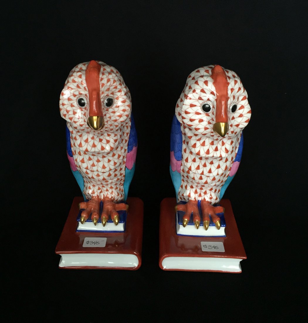 (2) Herend Ceramic Owls (1 of 3)